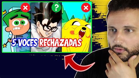 REACCIONANDO A 5 Doblajes RECHAZADOS Por Su CAMBIO DE VOZ Jeffar Vlogs