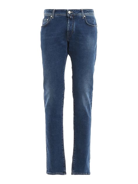 Straight Leg Jeans Jacob Cohen Style Dyeing Denim Jeans