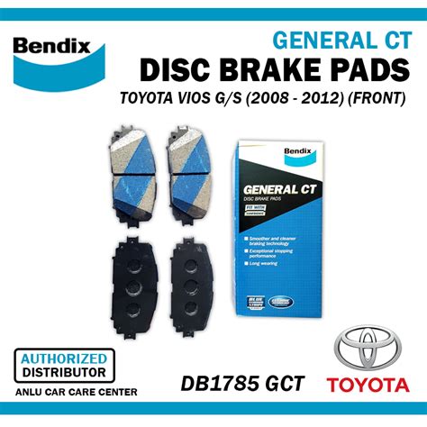 BENDIX BRAKE PADS FRONT For TOYOTA VIOS G S 2008 2012 DB1785