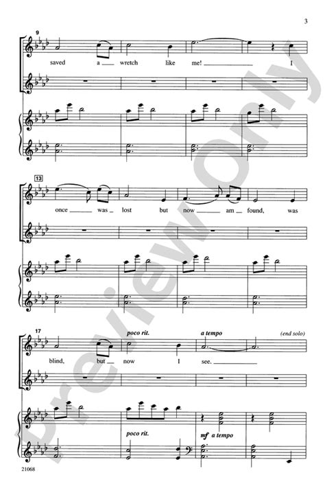 Amazing Grace: SSAA Choral Octavo - Digital Sheet Music Download