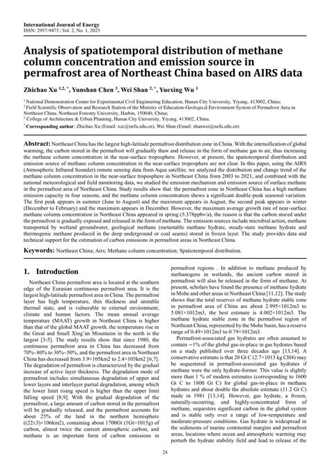 Pdf Analysis Of Spatiotemporal Distribution Of Methane Column