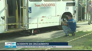 JPB2 Motociclista morre em batida ônibus em João Pessoa Globoplay