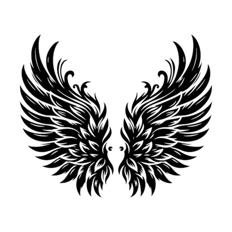 Wings vector Wings silhouette vector Wings illustration | Premium AI ...