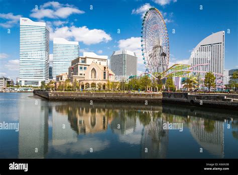 The Seaside Minato Mirai 21 District At The Port City Of Yokohama