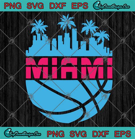 Miami Basketball Logo Svg Png Eps Dxf Miami Fl Svg Art Vector