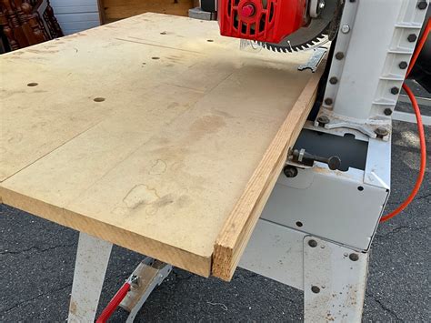 Ridgid 10 Radial Arm Saw Model No Rs10000 On Retractable Wheeled Base W Dust Collector