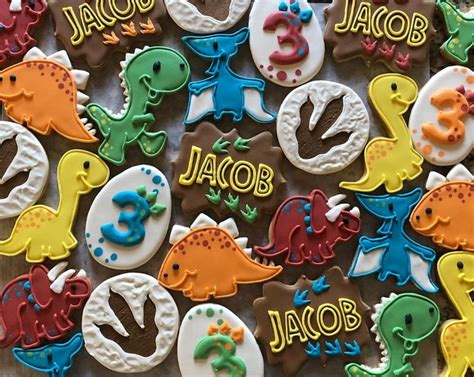 Delightful Dinosaur Decorated Cookies