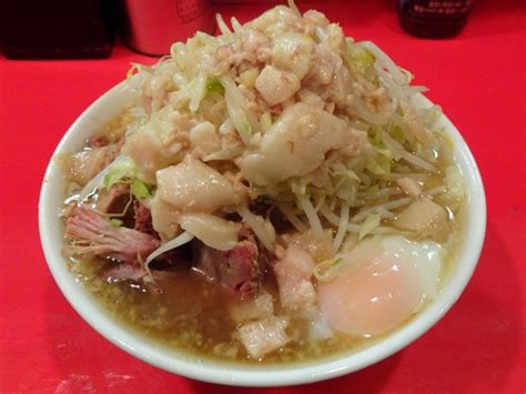 『小ラーメン（800円）＋温泉玉子＋チーズニンニクアブラカラメ』ラーメン二郎 府中店のレビュー ラーメンデータベース