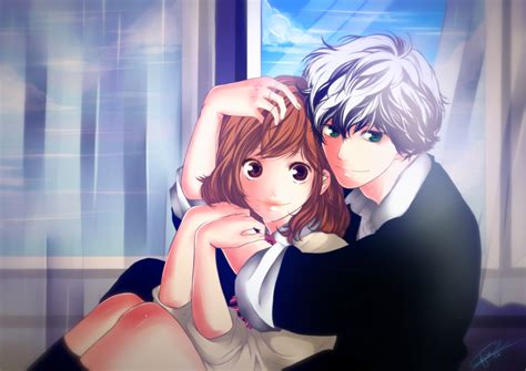 Download Kou Mabuchi Futaba Yoshioka Anime Ao Haru Ride Hd Wallpaper By