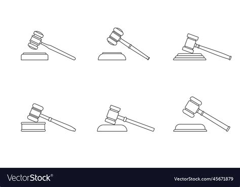 Gavel of justice Royalty Free Vector Image - VectorStock