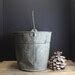 Vintage Rustic Galvanized Bucket With Handle Old Farm Pail No 12 Etsy