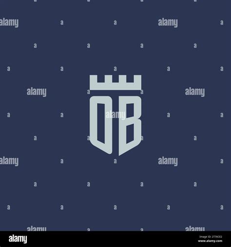 Ob Logo Monogram With Fortress Castle And Shield Style Design Ideas