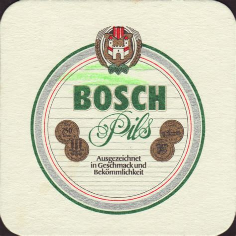 Beer Coaster Coaster Number 2 1 Brewery Bosch City Bad Laasphe