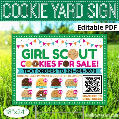 Lbb Girl Scout Order Form Printable Cookie Lineup Menu Etsy