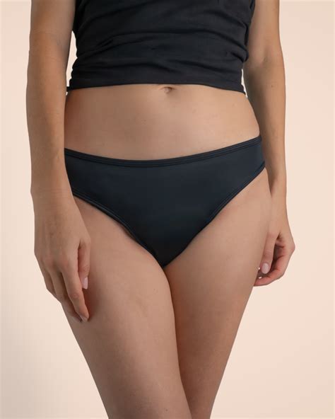 Swim Bikini Light Moderate Absorbency Black TKD Lingerie