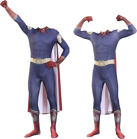 Amazon.com: Homelander Costume Set Homelander Cosplay Outfits Set Cartoon Jumpsuit Bodysuits Set ...