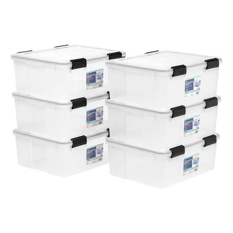 Storage File Boxes Office Storage Supplies Office Products 6 Pack Clear