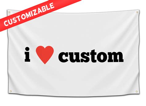 I Love Custom Template Flag Collegewares Dorm Frat