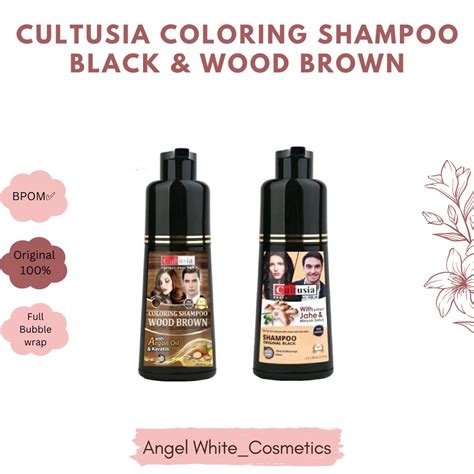 Jual Cultusia Coloring Hair Shampoo Original Black And Wood Brown