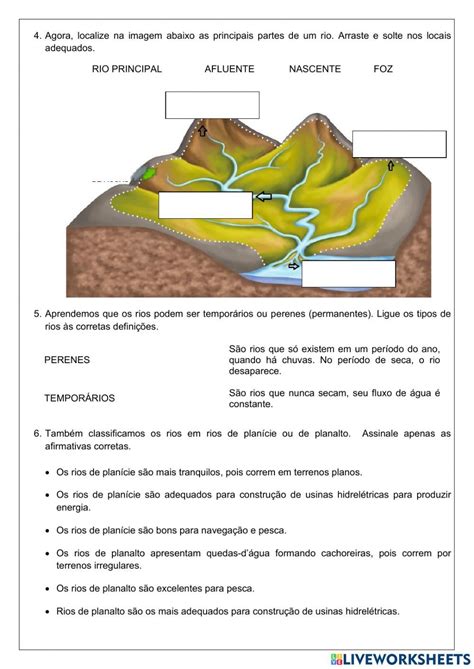 Atividade Sobre Hidrografia 4 Ano EPNEDU