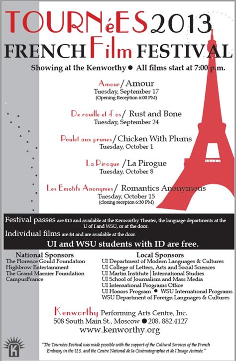 Palouse French Film Festival – Posters of past festivals | School of ...