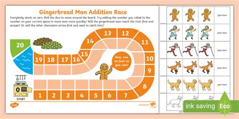 The Gingerbread Man Race Board Game Profesor Hizo Twinkl