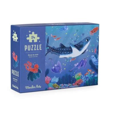 Puzzles Puzzle phosphorescent Sous la mer 24 pièces Moulin Roty