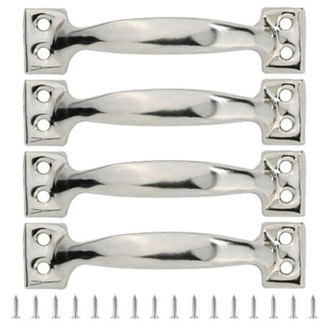 Windland 4pcs Metal Utility Handles For Cabinets And Wood Fences Barn