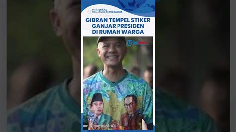 Gibran Dan Bacaleg Pdip Blusukan Tempelkan Stiker Ganjar Presiden