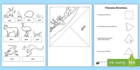 Australian Desert Habitat Triarama Worksheet Worksheet