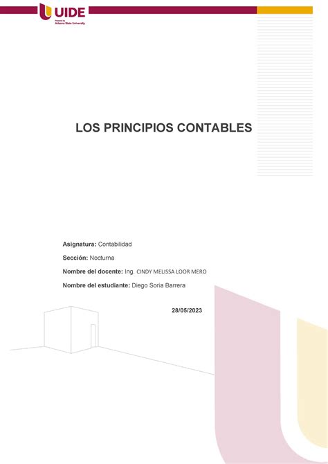 Principios Contables Pfd Contabilidad Empresarial Studocu