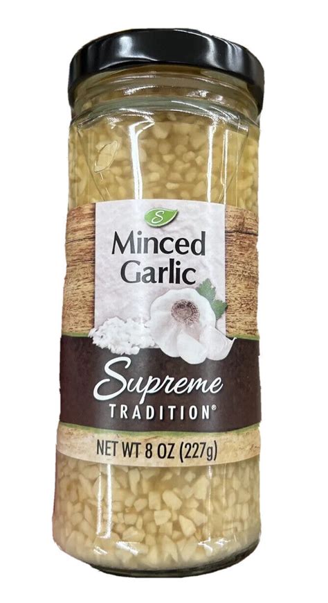 Supreme Tradition Minced Garlic 8 Oz Jars 2 Pack