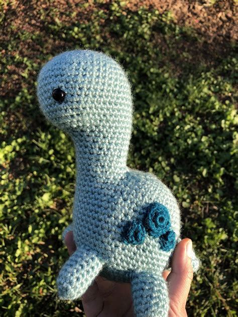 No Sew Amigurumi Crochet Pattern Bronto The Dinosaur Plush