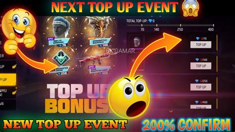 New Top Up Event Next Top Up Event Free Fire Upcoming Top Up