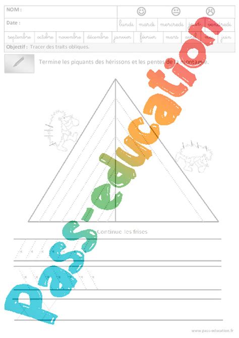 Obliques Lignes Graphisme Maternelle Grande Section Gs Pass