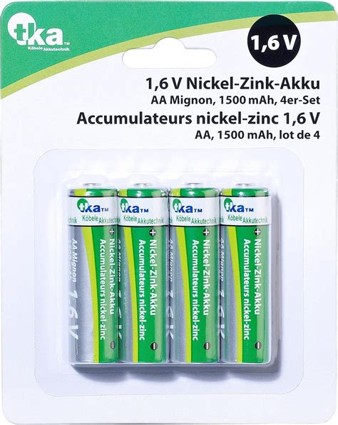 TKA Köbele Batterie NiZn Batterie NiZn Nickel Zinc AA Mignon 1 6 V