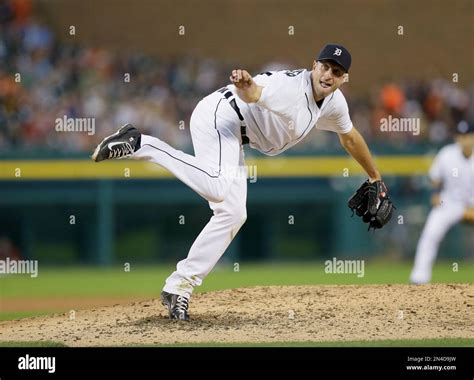 Detroit Tigers Starting Pitcher Max Scherzer Throws During The Sixth