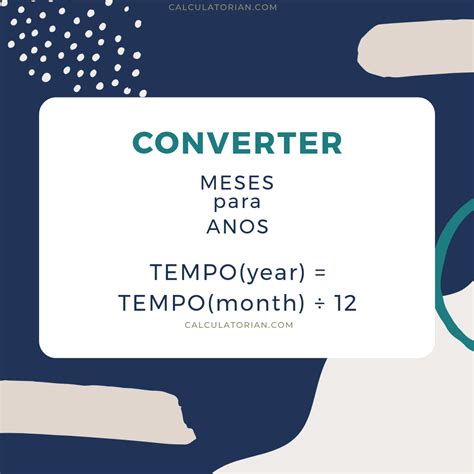 Converter De Meses Para Anos