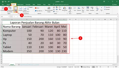 Cara Membuat Tabel Di Excel Berwarna Otomatis Mudah SemutImut