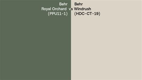 Behr Royal Orchard Vs Windrush Side By Side Comparison