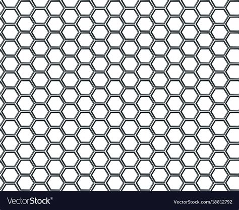 Black hexagon mesh on white background design Vector Image