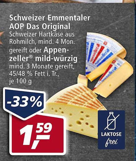 Schweizer Emmentaler Aop Das Original Oder Appenzeller Mild würzig