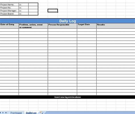 8 Daily Work Log Templates Word Excel Pdf Formats