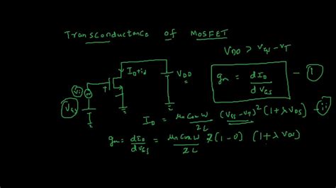 Transconductance Of MOSFET YouTube