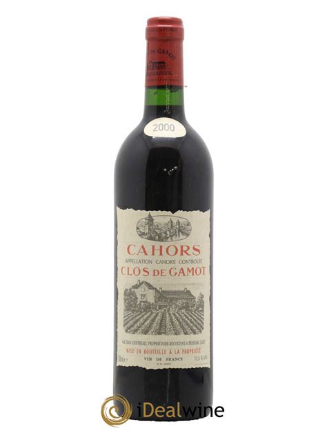 Acheter Cahors Clos De Gamot Famille Jouffreau 2000 Lot 5036