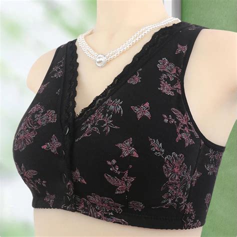 Amidoa Wireless Women Bras Plus Size Clearance Front Closure Floral Bras Lingerie For Women Xl