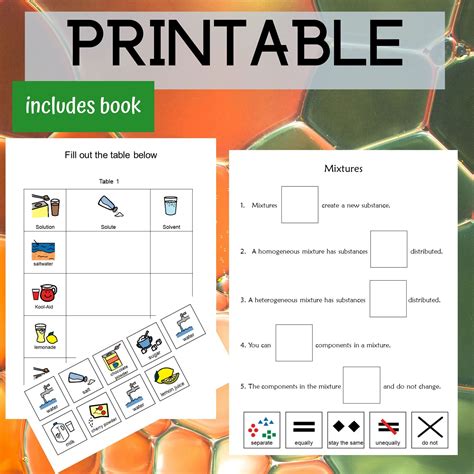 Mixtures And Solutions Worksheet Teach Starter Worksheets Library