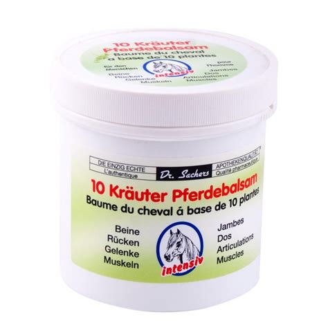 10 Kräuter Pferdebalsam intenzivno mazilo Dr Sacher s 250ml