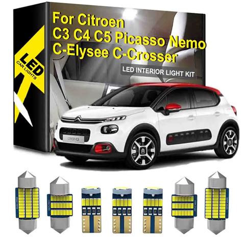 Kit d éclairage intérieur LED Canbus pour citroën C3 C4 C5 Berlingo c