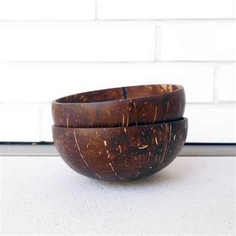 Brown Round Ml Coconut Shell Bowl Set For Household Polished At